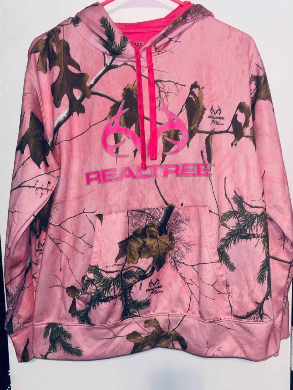 Realtree Pink Camo Hooded Pullover with Logo